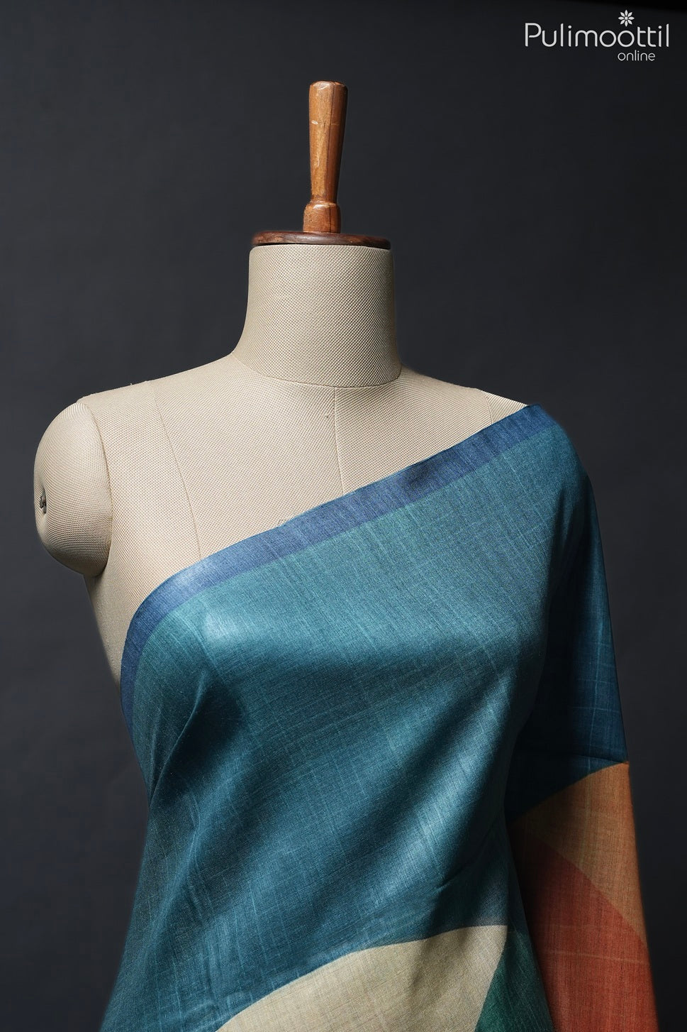Multicolor Tussar silk saree