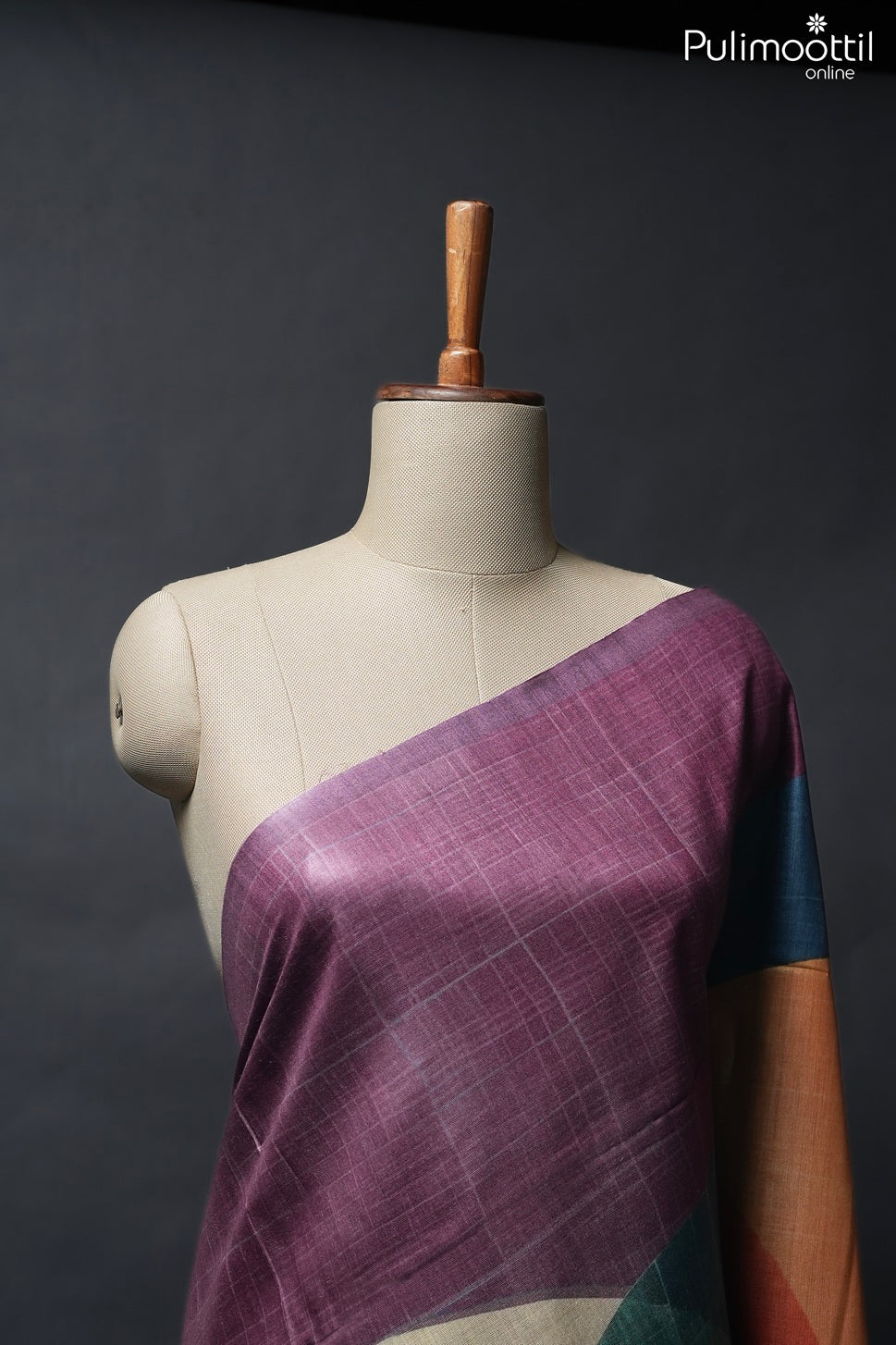 Multicolor Tussar silk saree