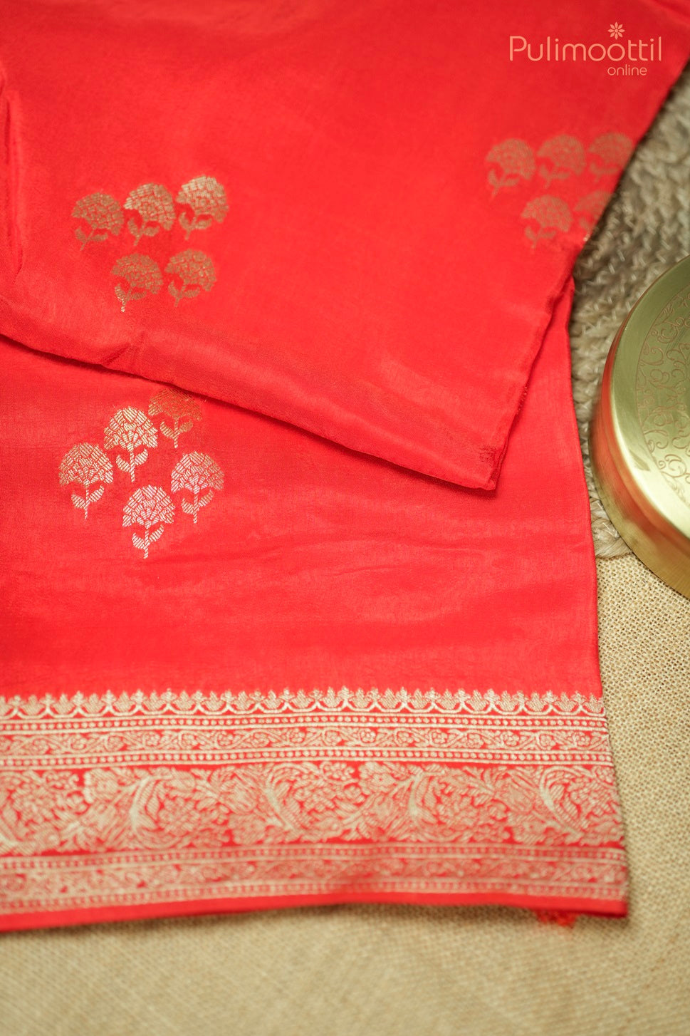 Orange Colour Banarasi Silk Saree