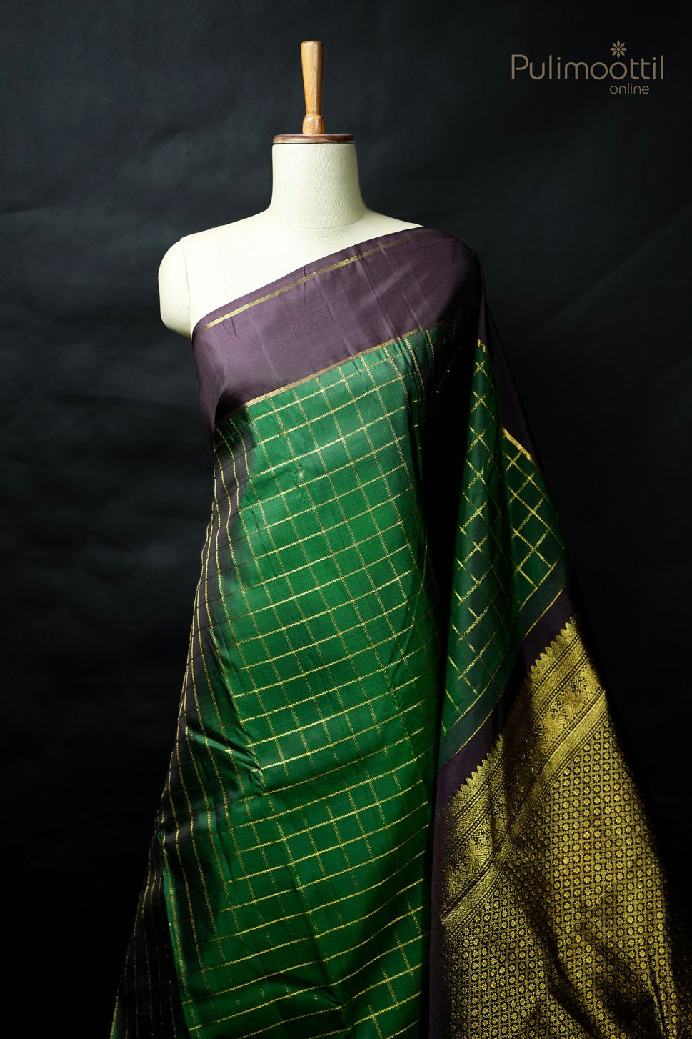 Green Colour Kanchipuram Designer Saree