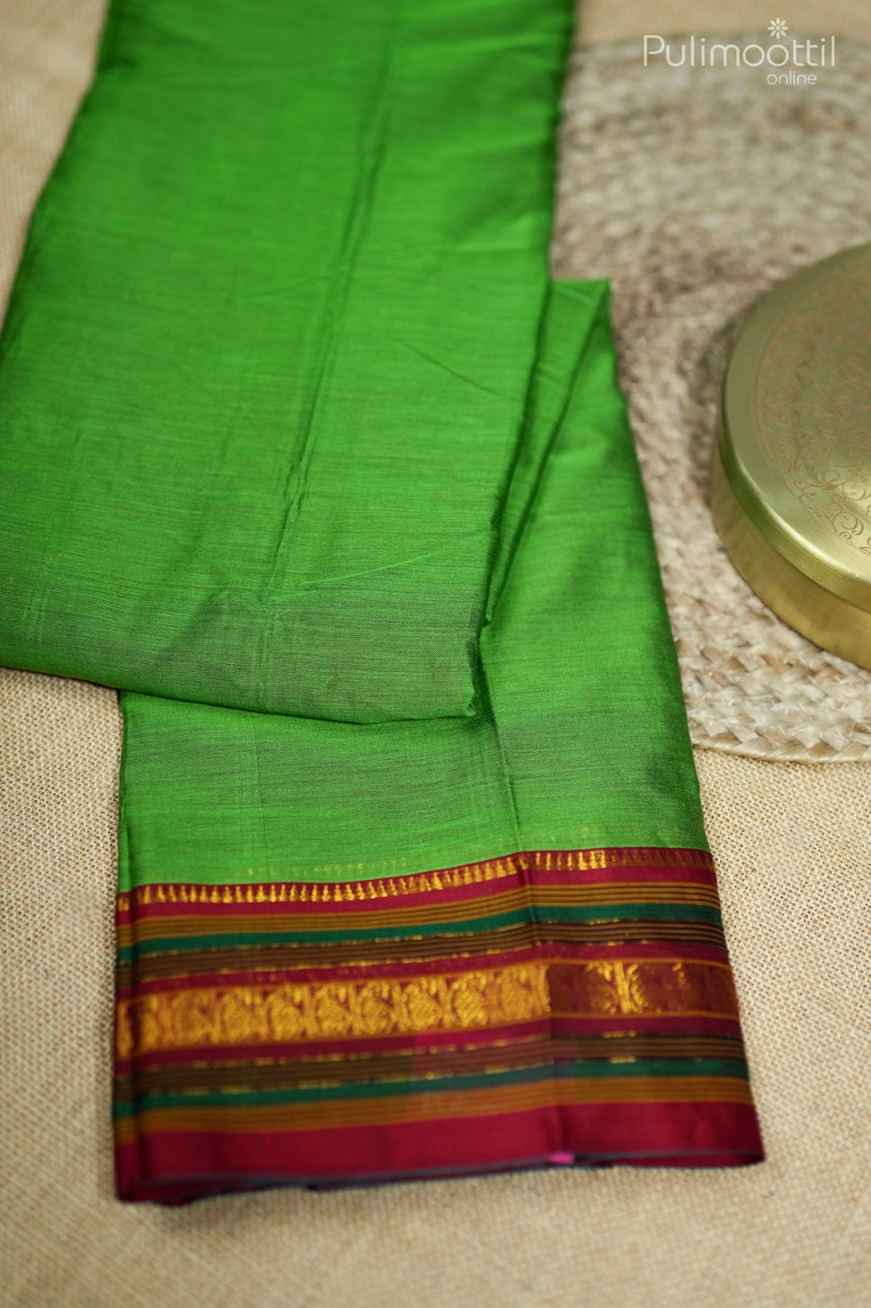 Light Green Colour Narayanpet Cotton Saree