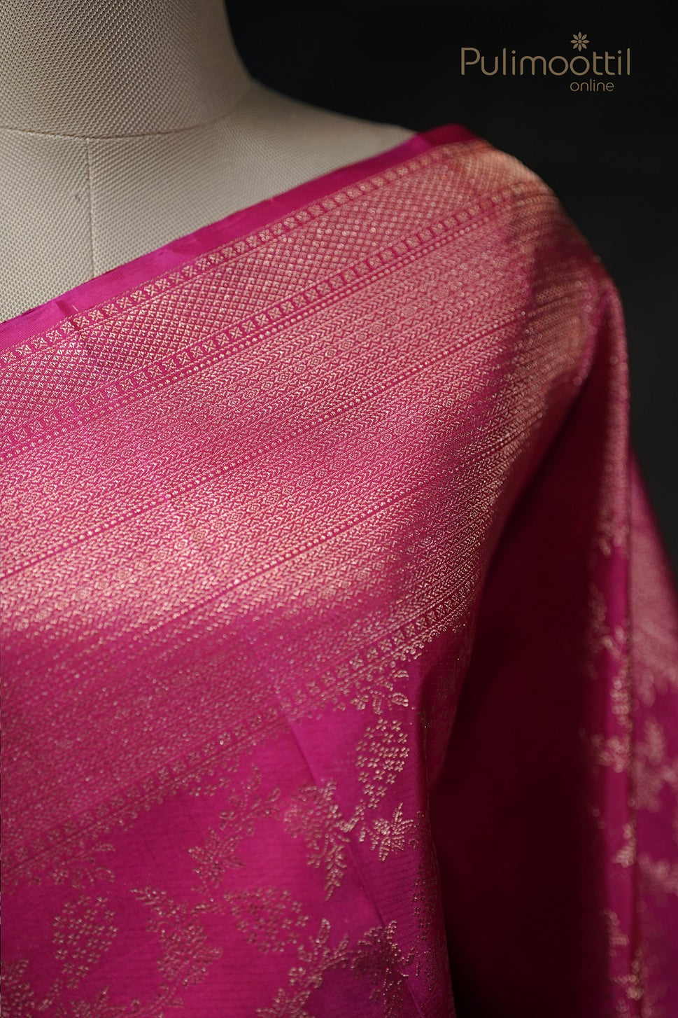 Pink Colour Brocade Wedding Saree