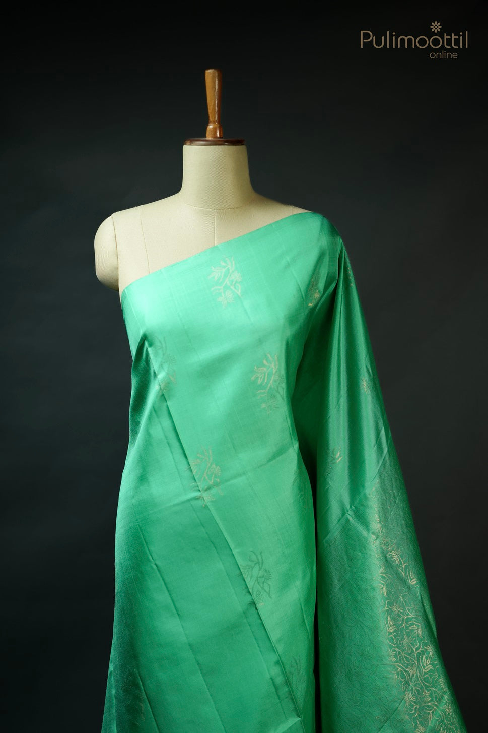Mint Green Colour Kanchipuram Soft Silk Saree