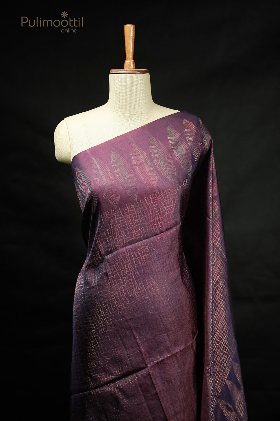 Purple Colour Kanchipuram Designer Saree
