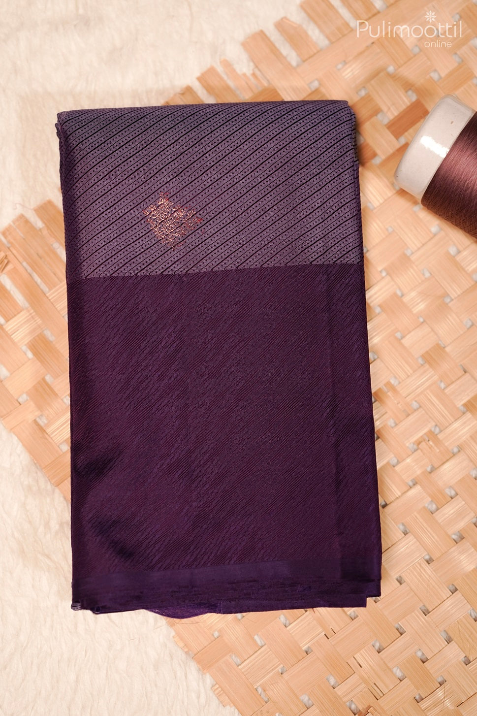 Maroon Colour Kanchipuram Self Print Saree
