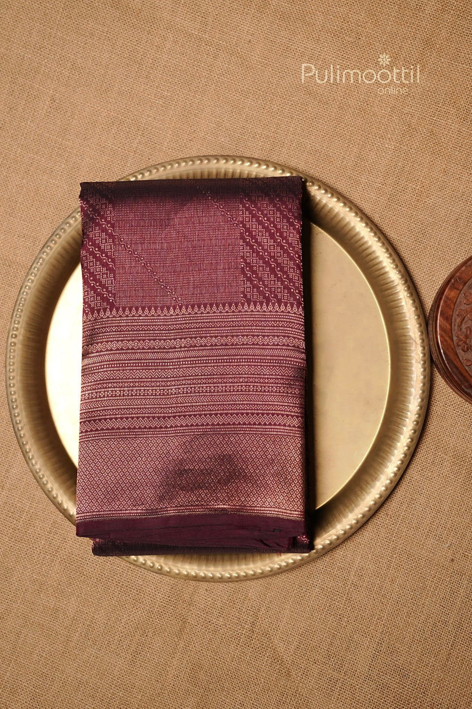 Maroon Color kanchipuram Brocade Wedding Saree