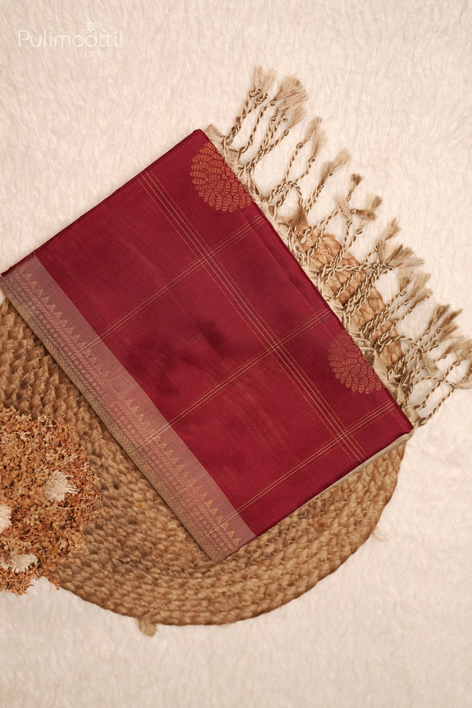 Maroon Colour Kanchipuram Soft Silk Saree