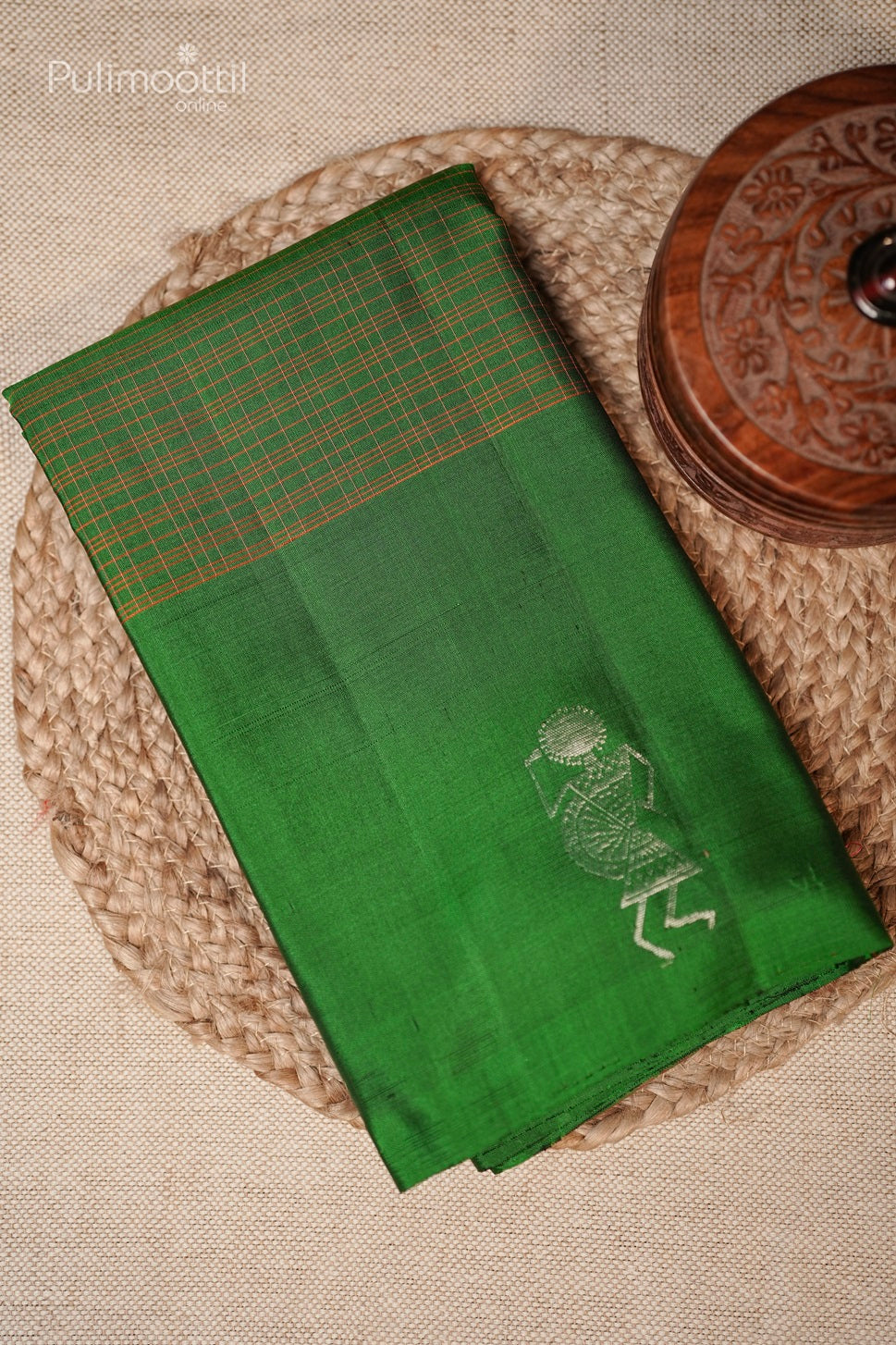 Green Colour Kanchipuram  Soft Silk  Saree