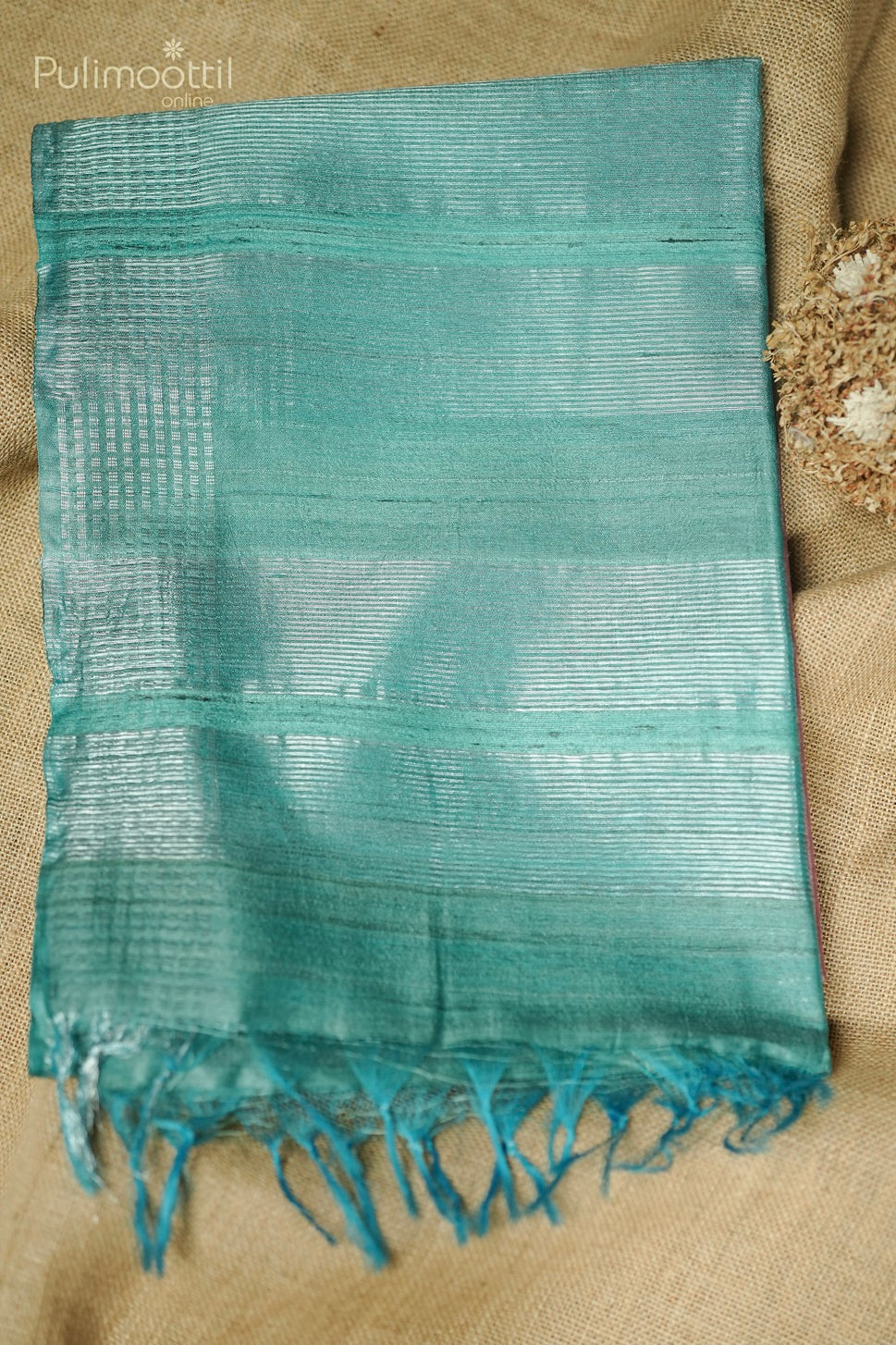 Pastel Pink Colour Jute Silk Saree