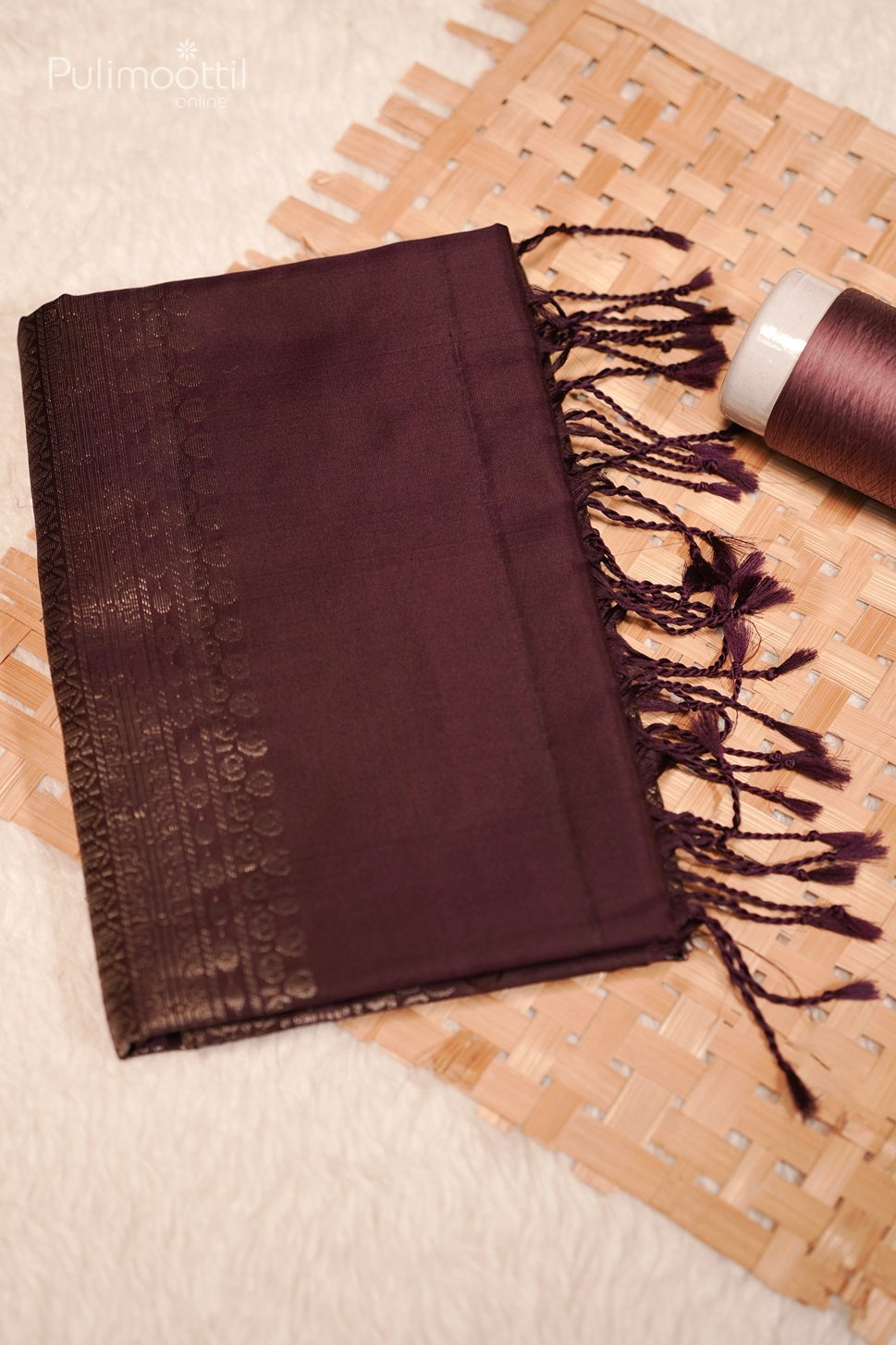 Dark Purple Colour Kanchipuram Soft Silk Saree
