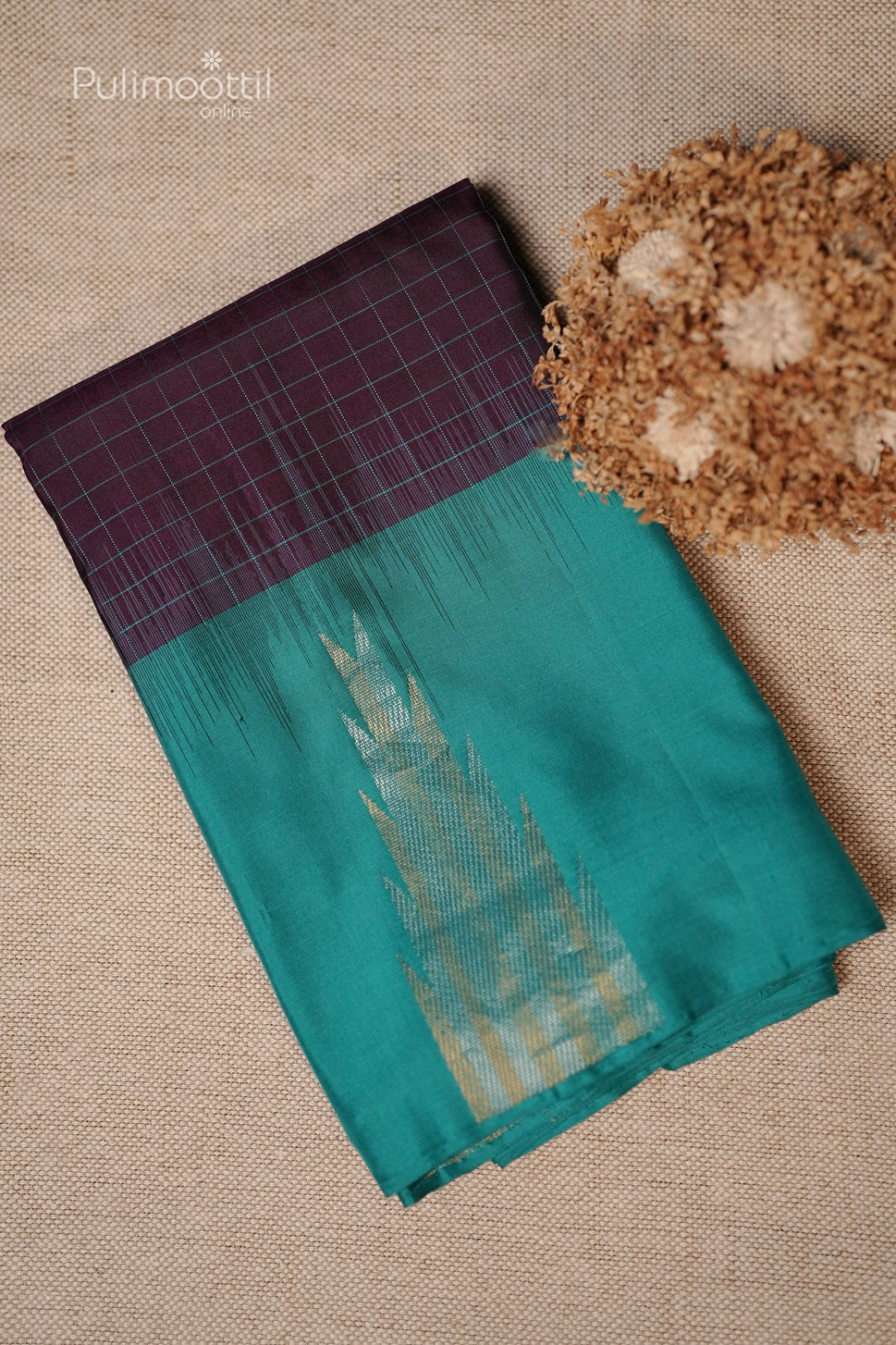 Grape Colour pure Kanchipuram Soft Silk Saree