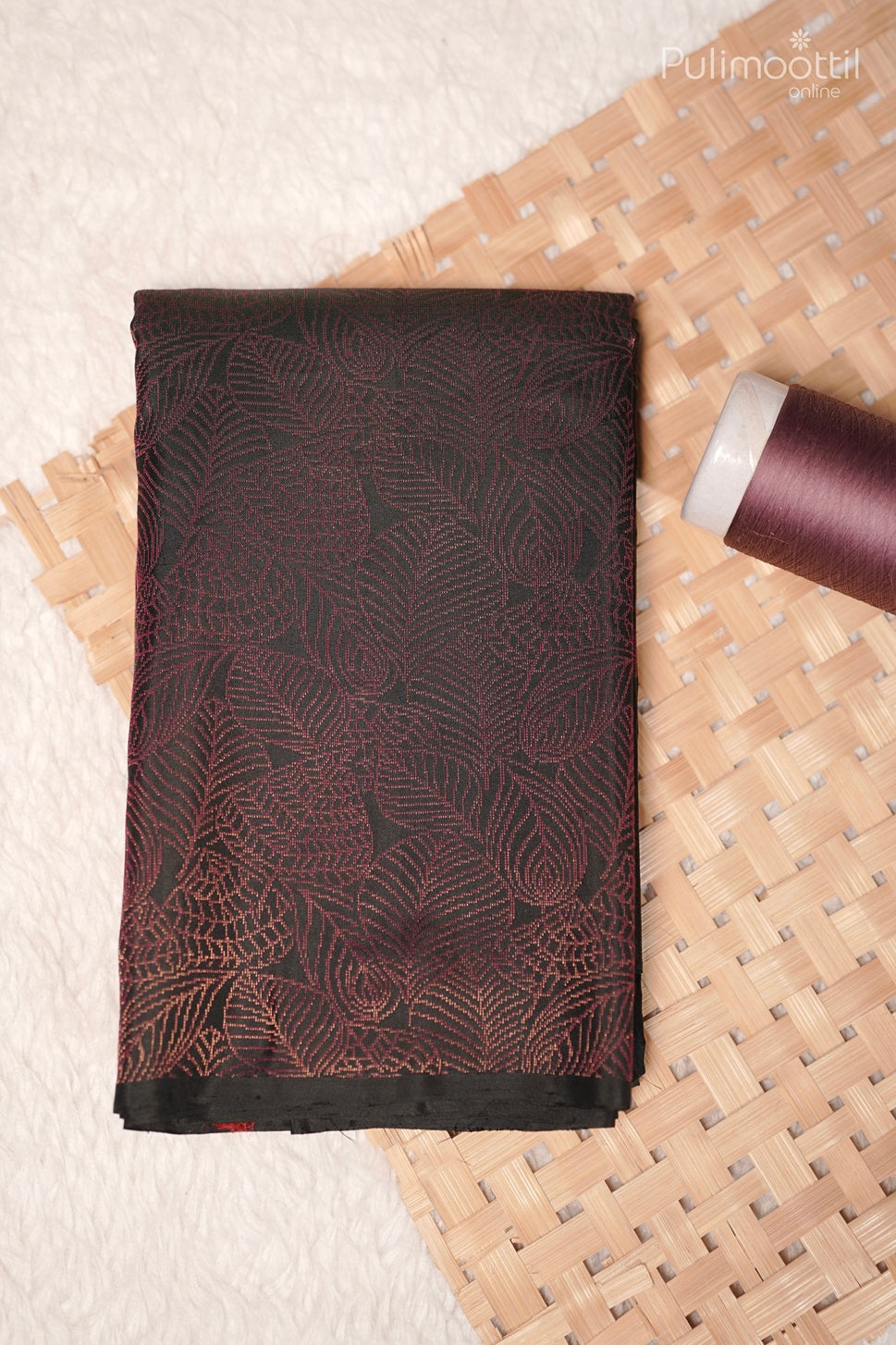 Black Colour Kanchipuram Soft Silk Saree