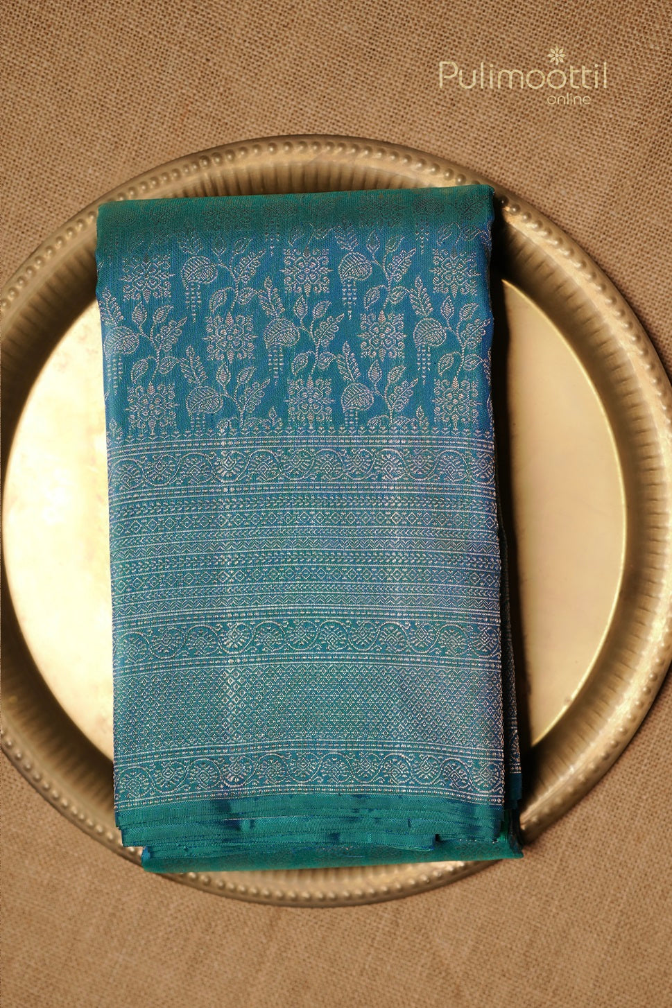 Peacock Green Colour Kanchipuram Brocade  Wedding Saree