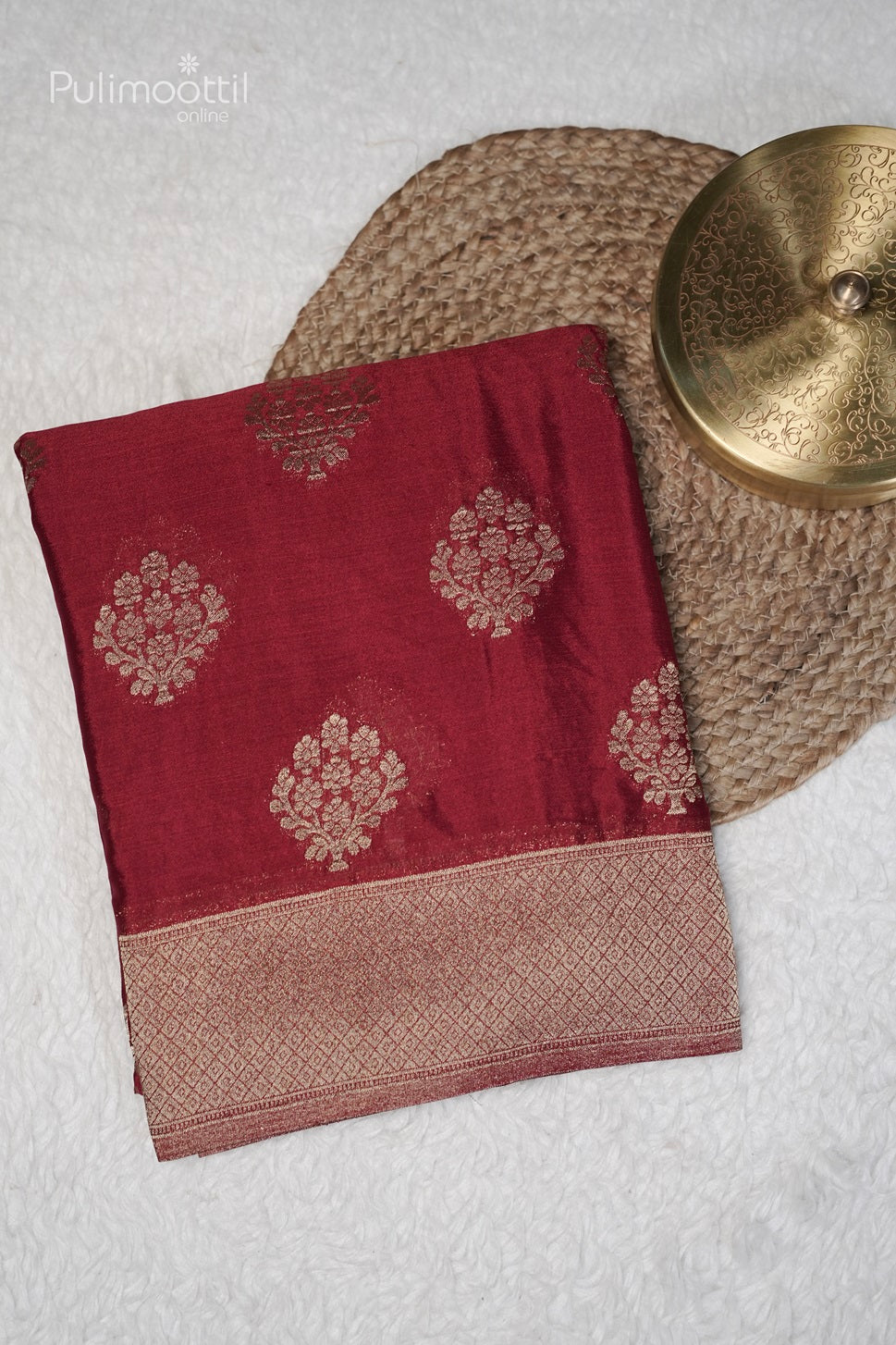 Maroon Colour Georgette Banarasi Saree