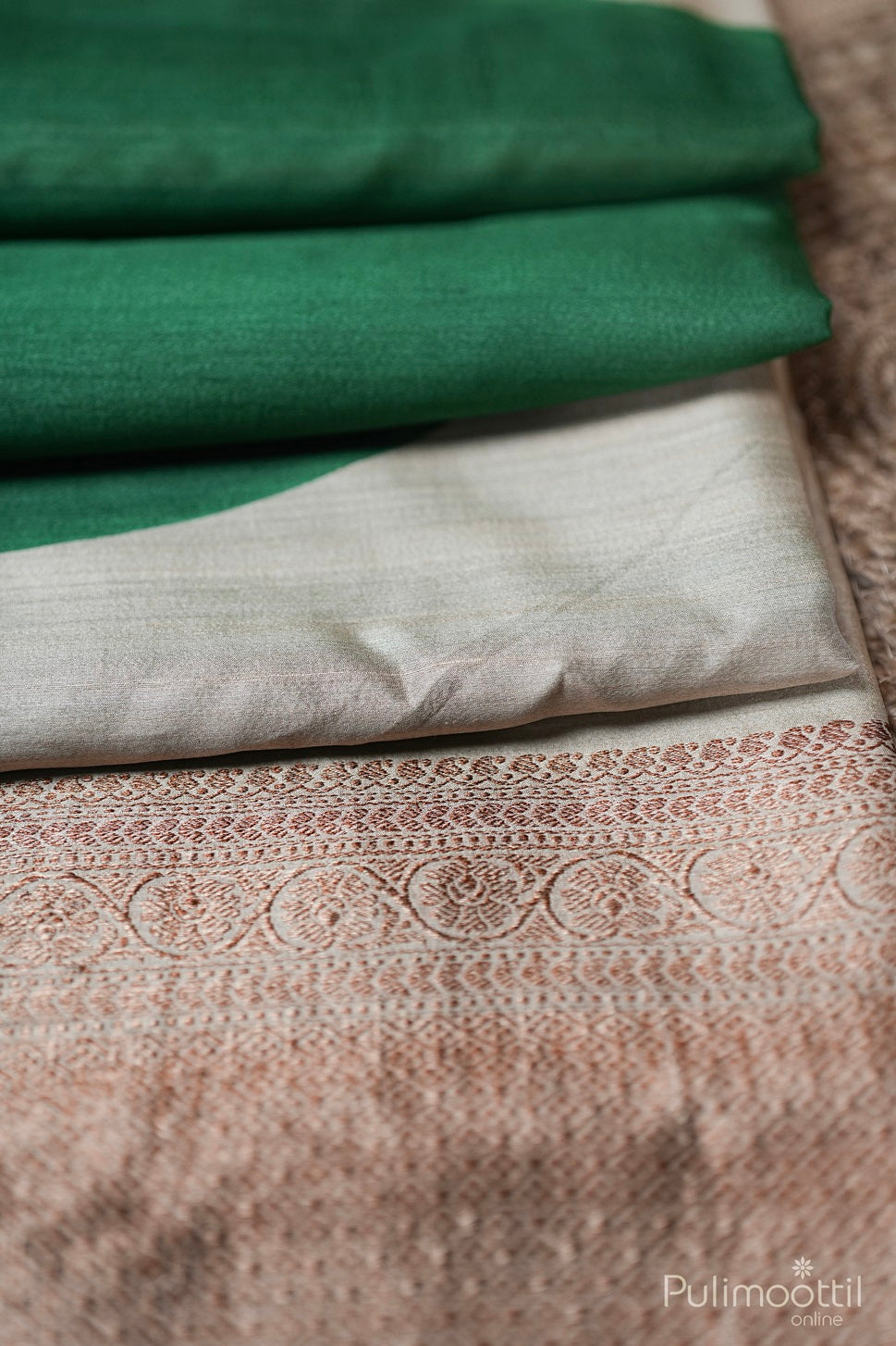 Light Chickoo Colour Jute Silk Saree