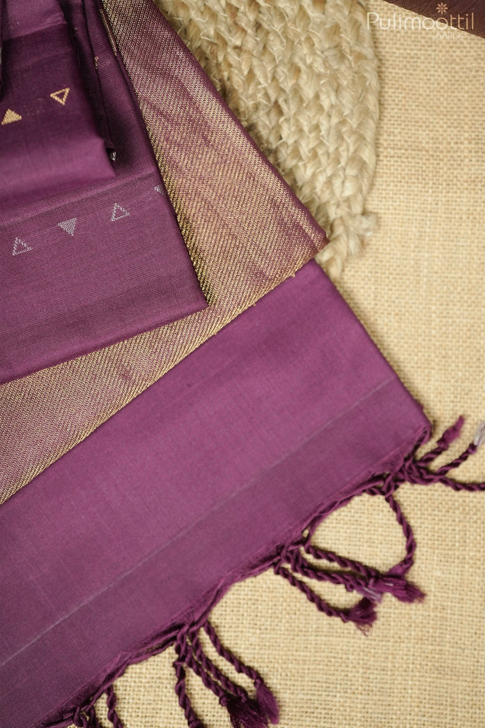 Purple Colour Kanchipuram Soft Silk Saree.