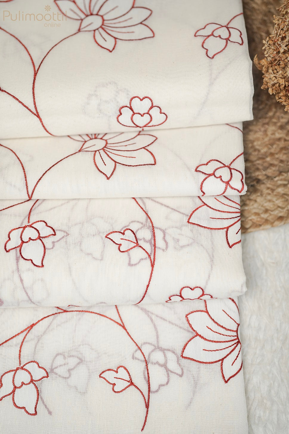 Cream Colour Chanderi Silk Saree