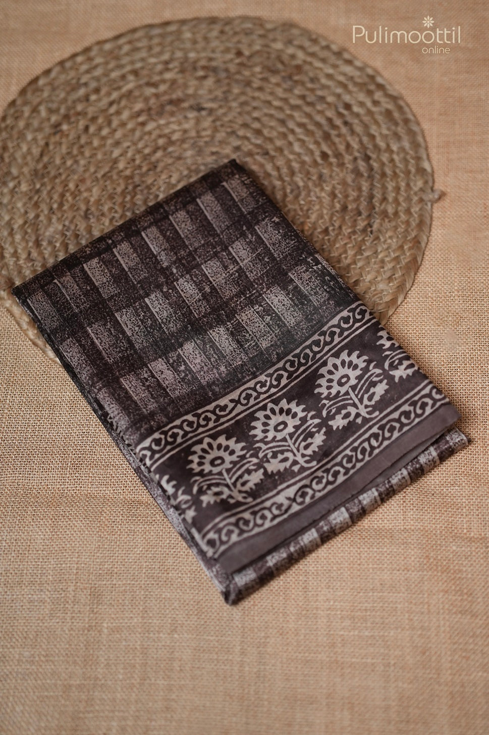 Coffee Colour Tussar Silk Saree