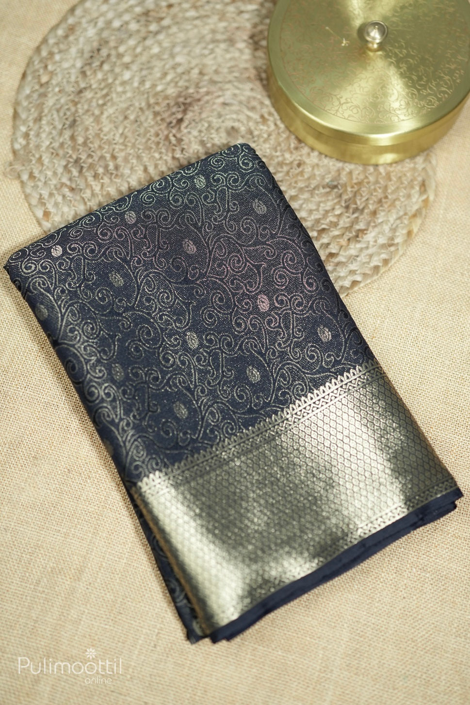 Black Colour Banarasi Saree