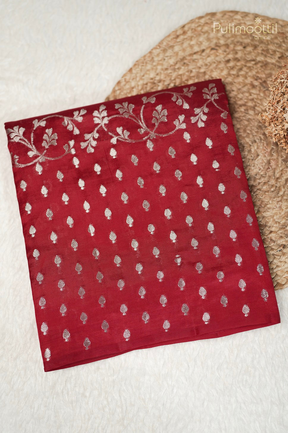 Red Colour Chiniya Silk Saree