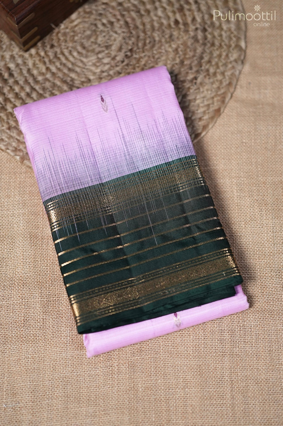 Baby Pink Colour Kanchipuram Soft Silk Saree