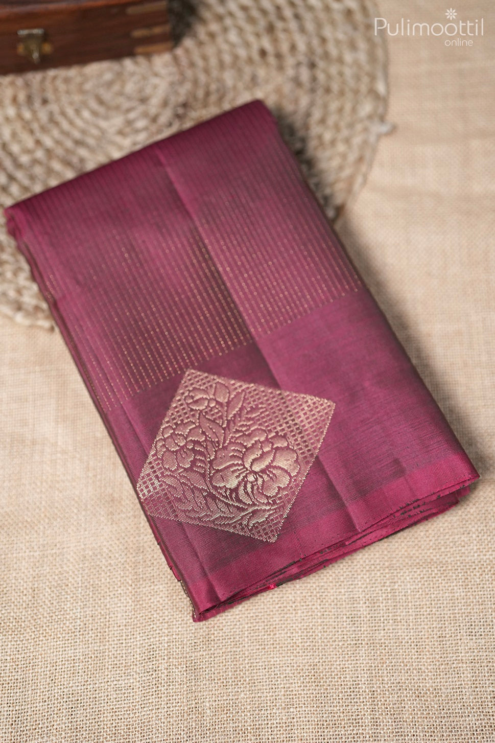 Dark Pink Colour Kanchipuram Designer Saree