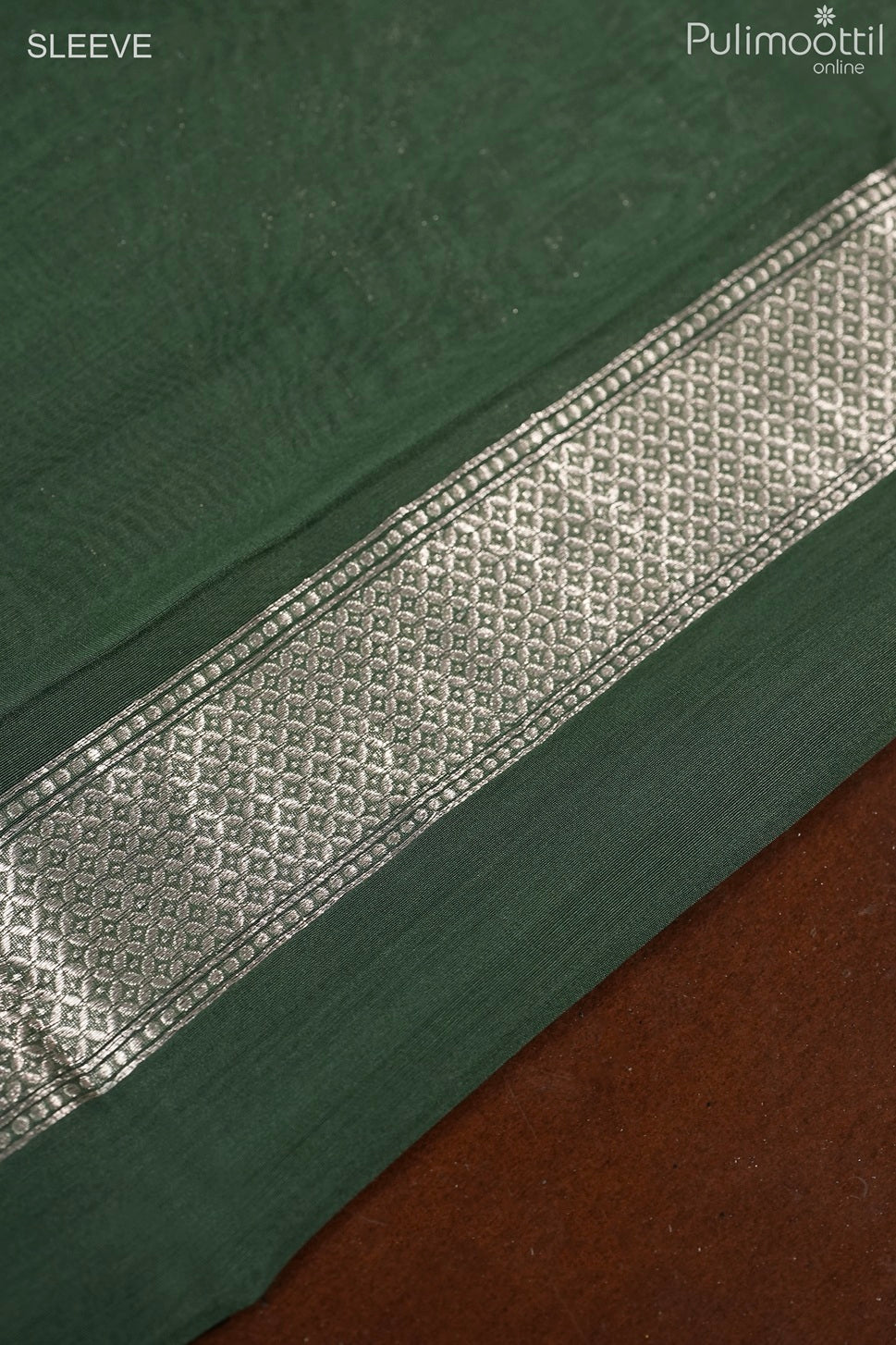 Dark Mint Green Chanderi Silk Unstitched Salwar Set