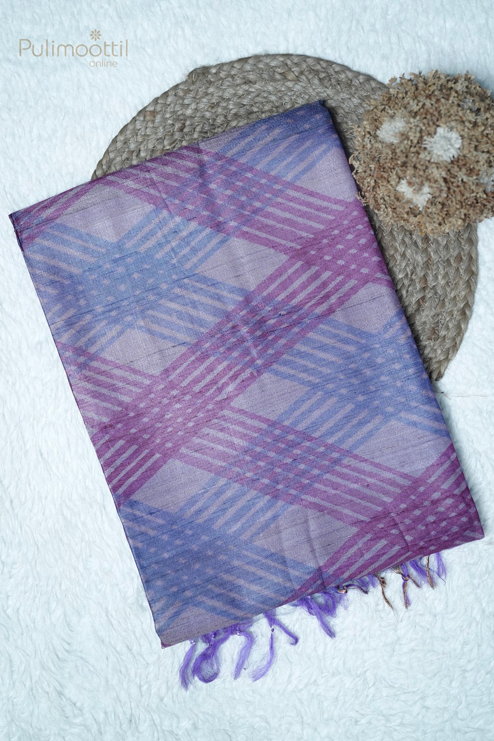 Multishaded Tussar Silk Saree