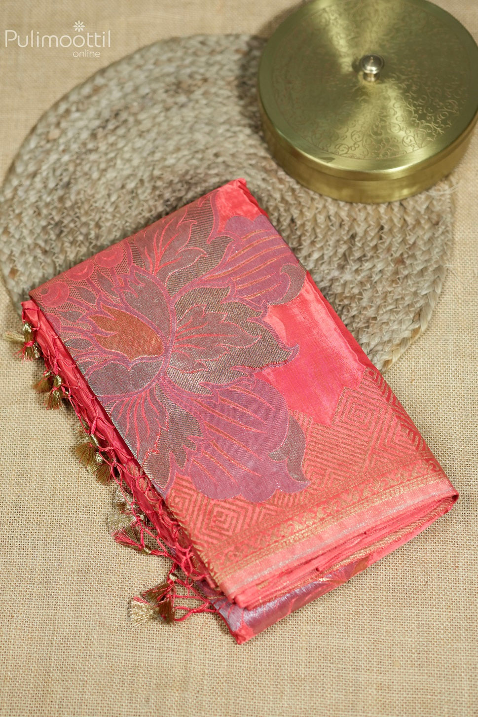 Orange Colour Banarasi Saree