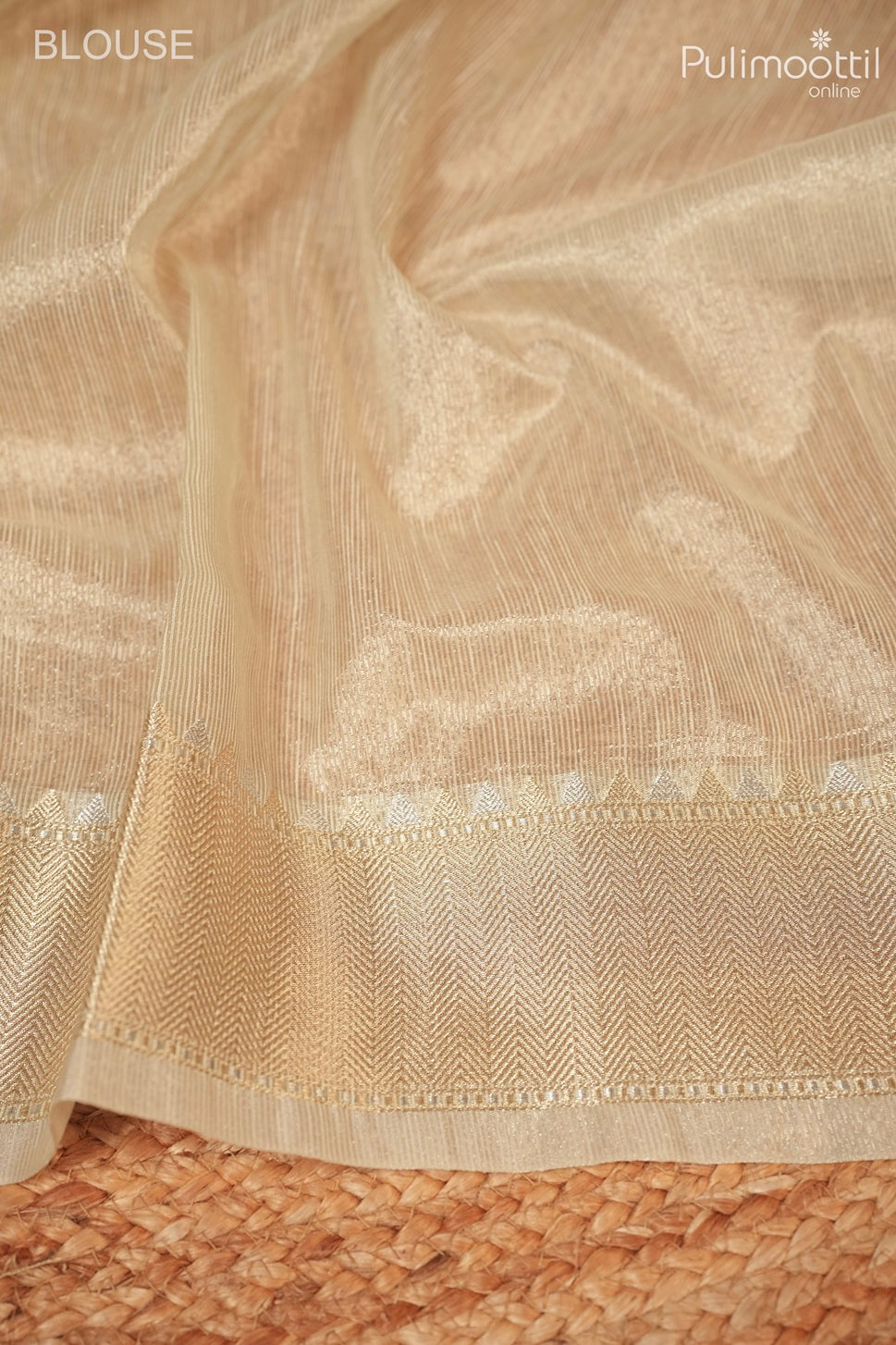 Offwhite color Kerala traditional Onam saree