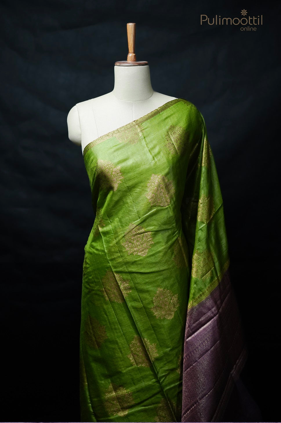 Light Green Colour Tussar Silk Saree