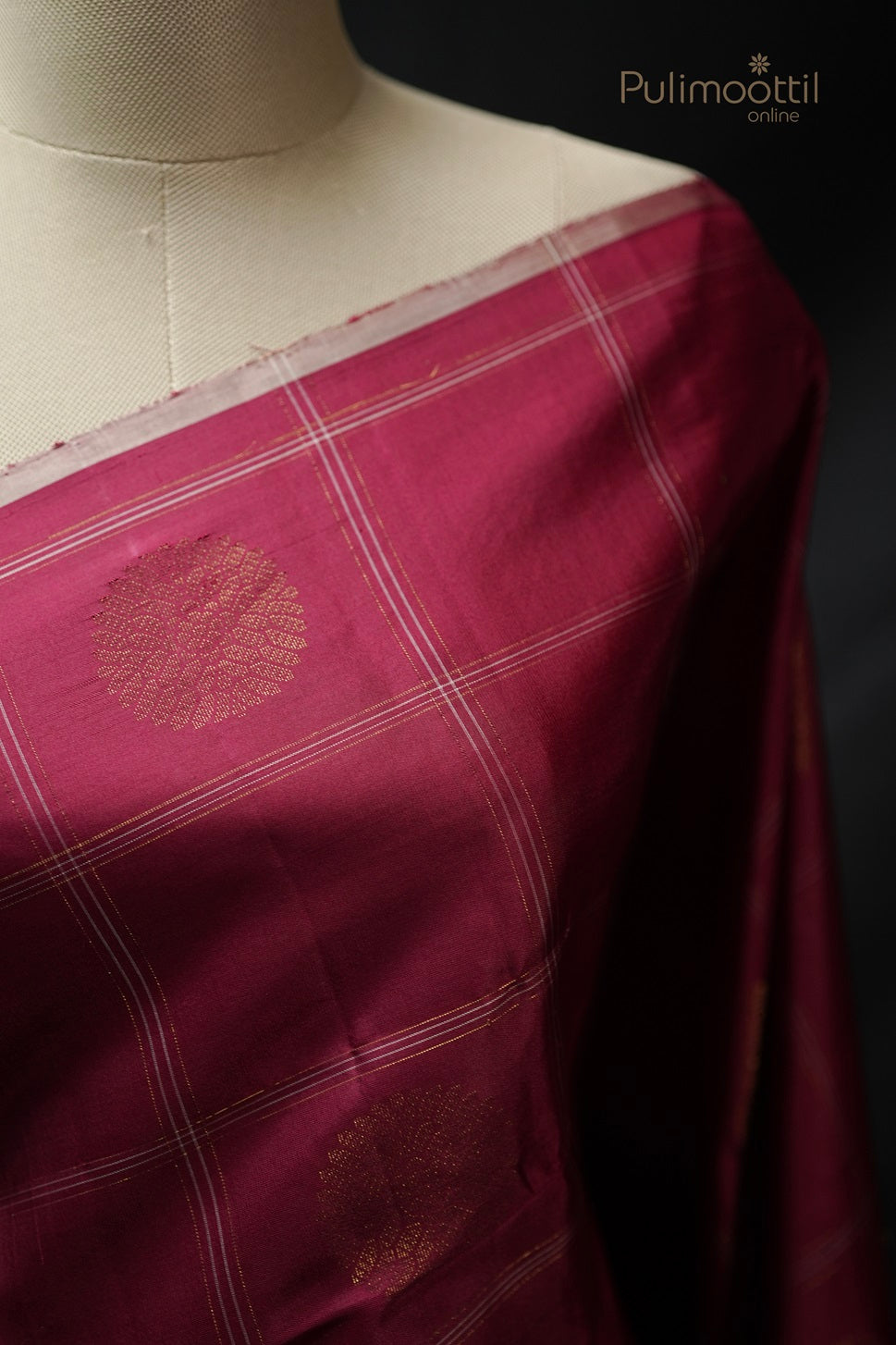 Maroon Colour Kanchipuram Soft Silk Saree