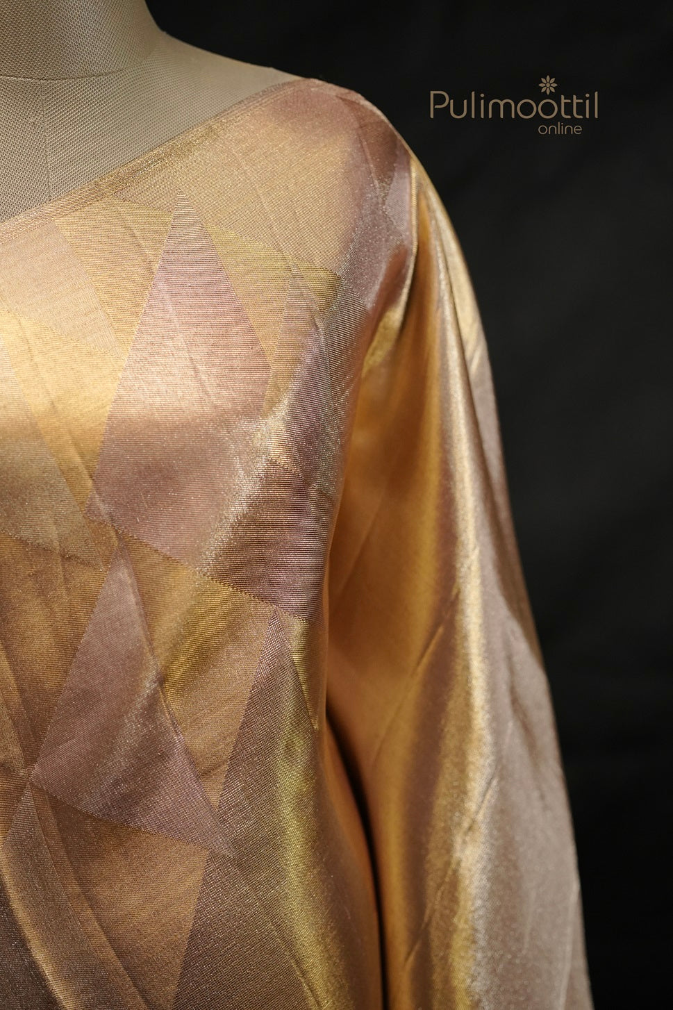 Kanchipuram Pure Silk Golden Tissue Wedding Saree