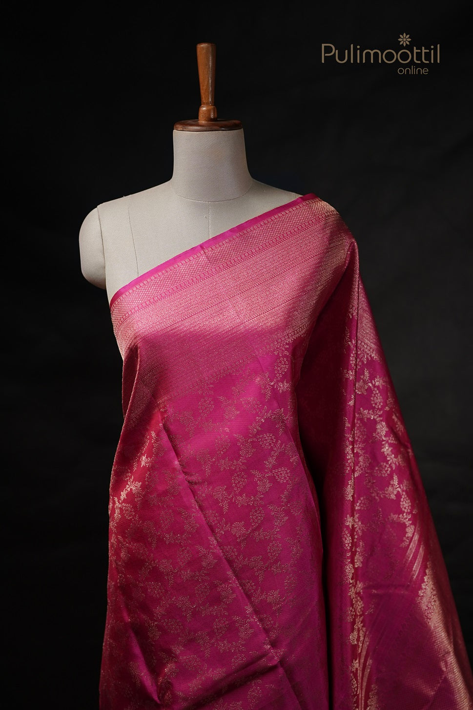 Pink Colour Brocade Wedding Saree