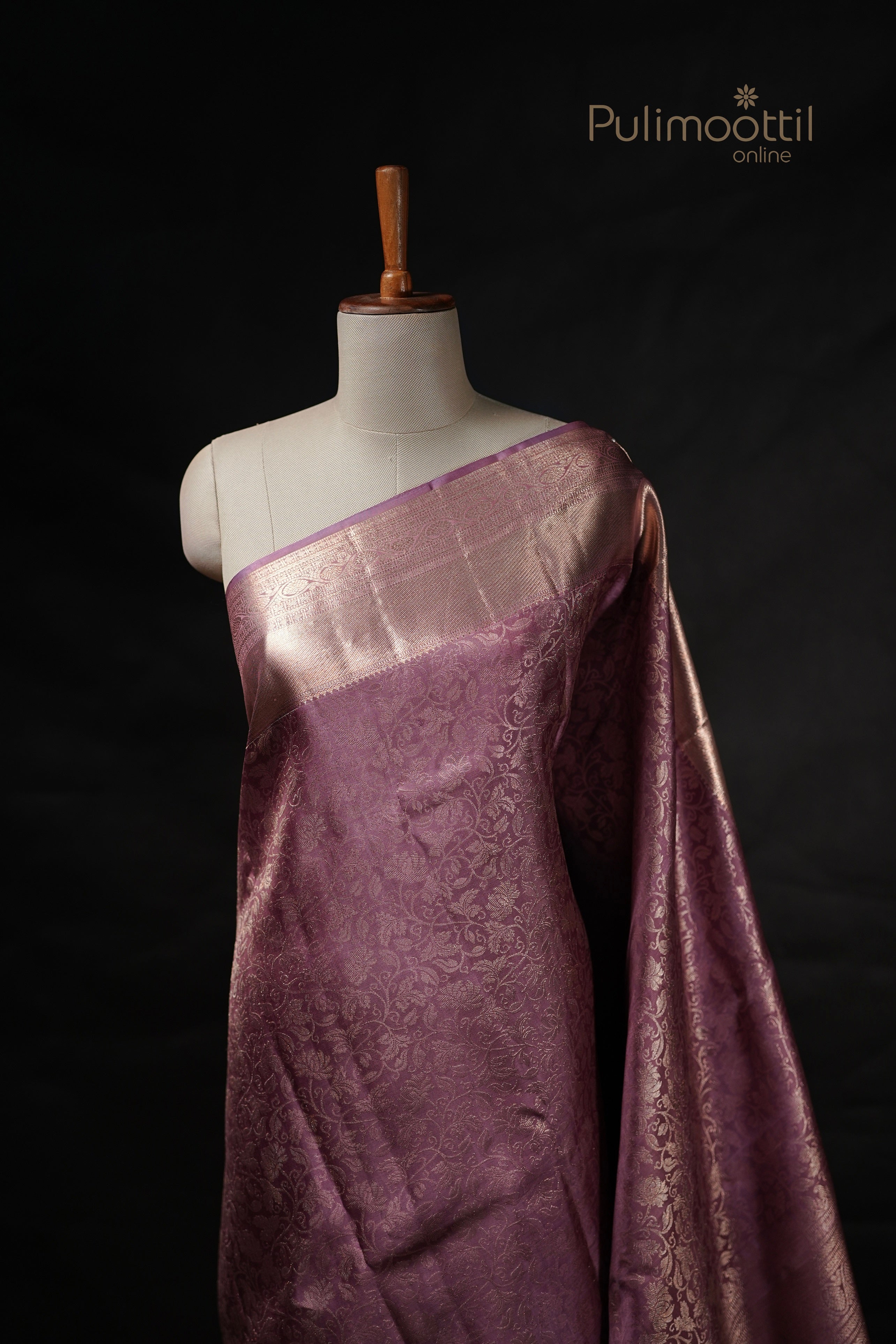 Pastel Onion Kanchipuram Brocade Wedding Saree