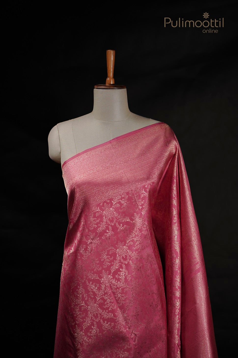 Pastel Pink Colour Kanchipuram Brocade Wedding Saree