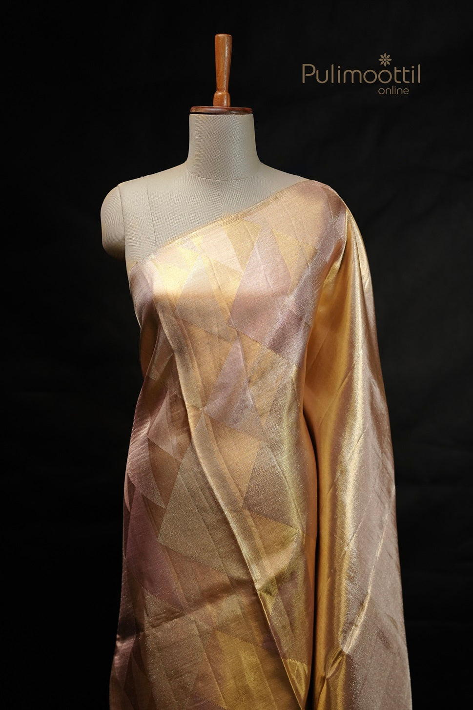 Kanchipuram Pure Silk Golden Tissue Wedding Saree