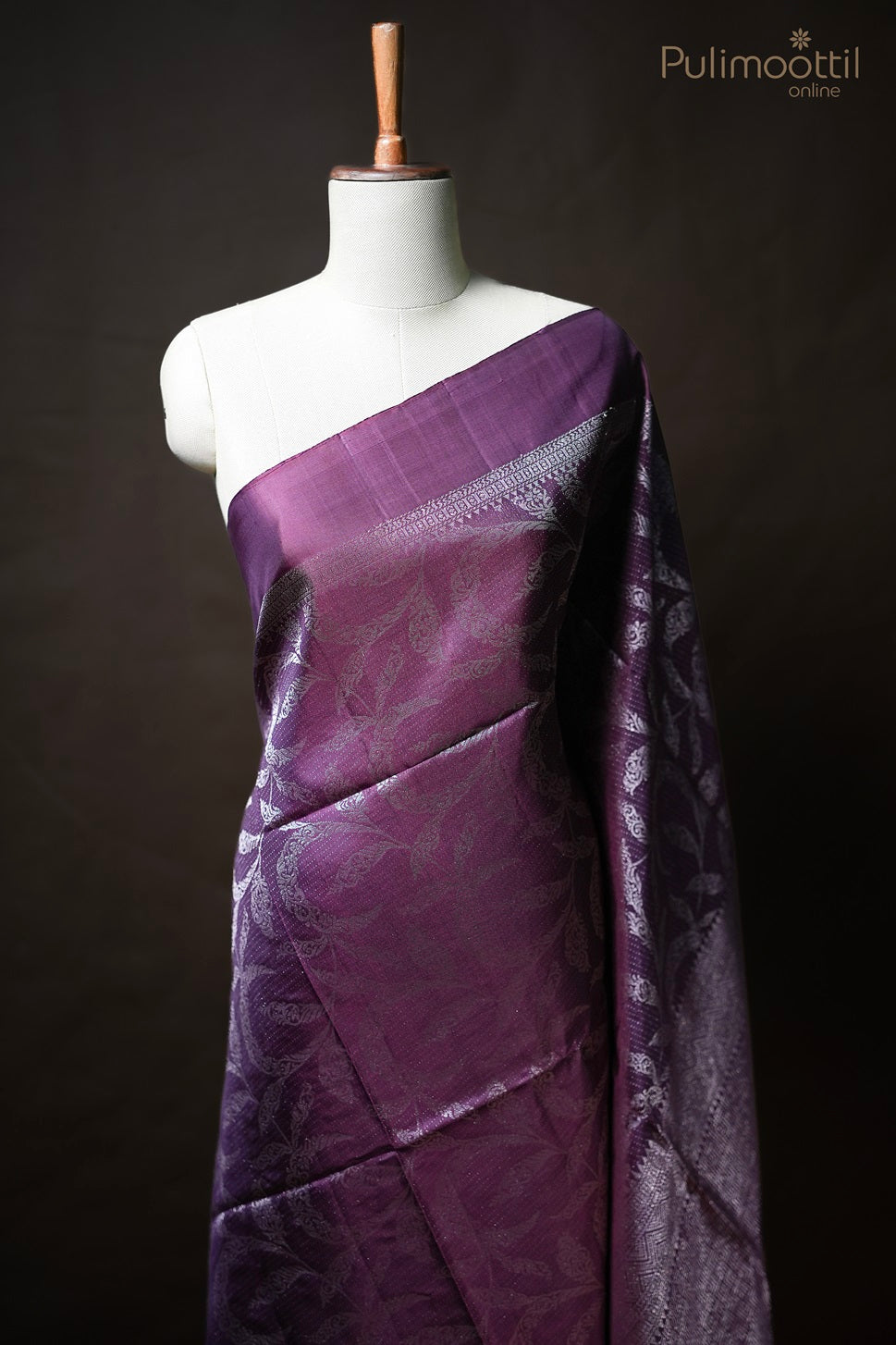 Purple Colour Kanchipuram Designer Saree