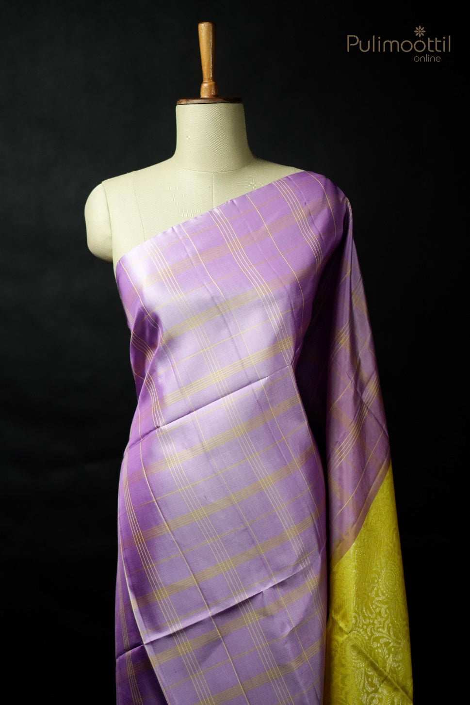 Lavender Colour Kanchipuram Soft Silk Saree