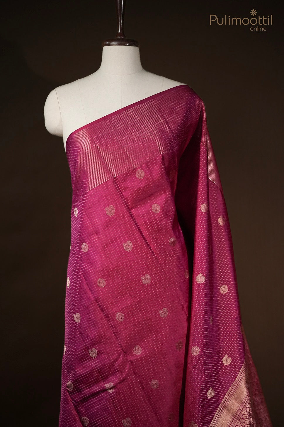 Pink Colour Kanchipuram Designer Saree