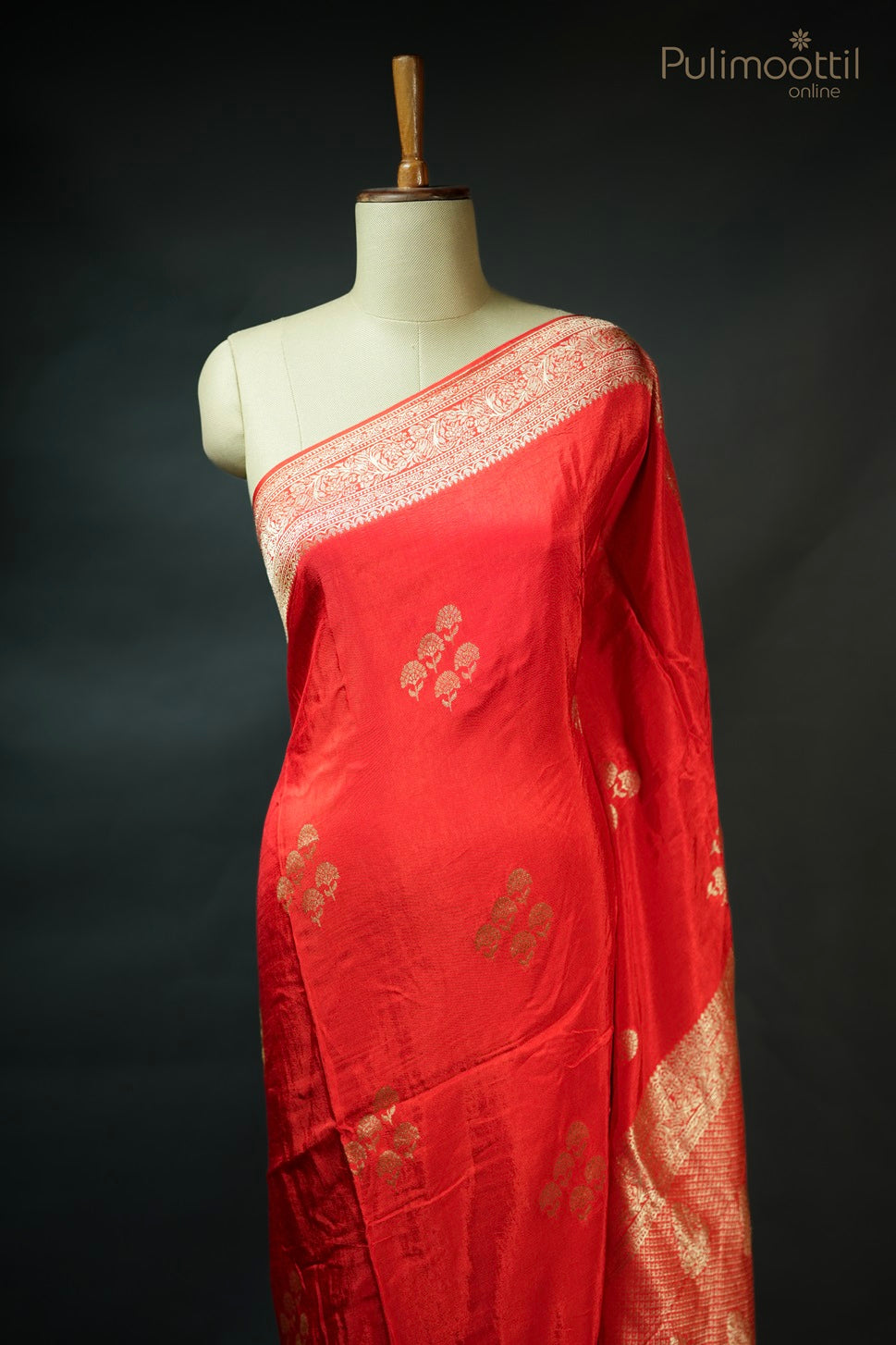 Orange Colour Banarasi Silk Saree