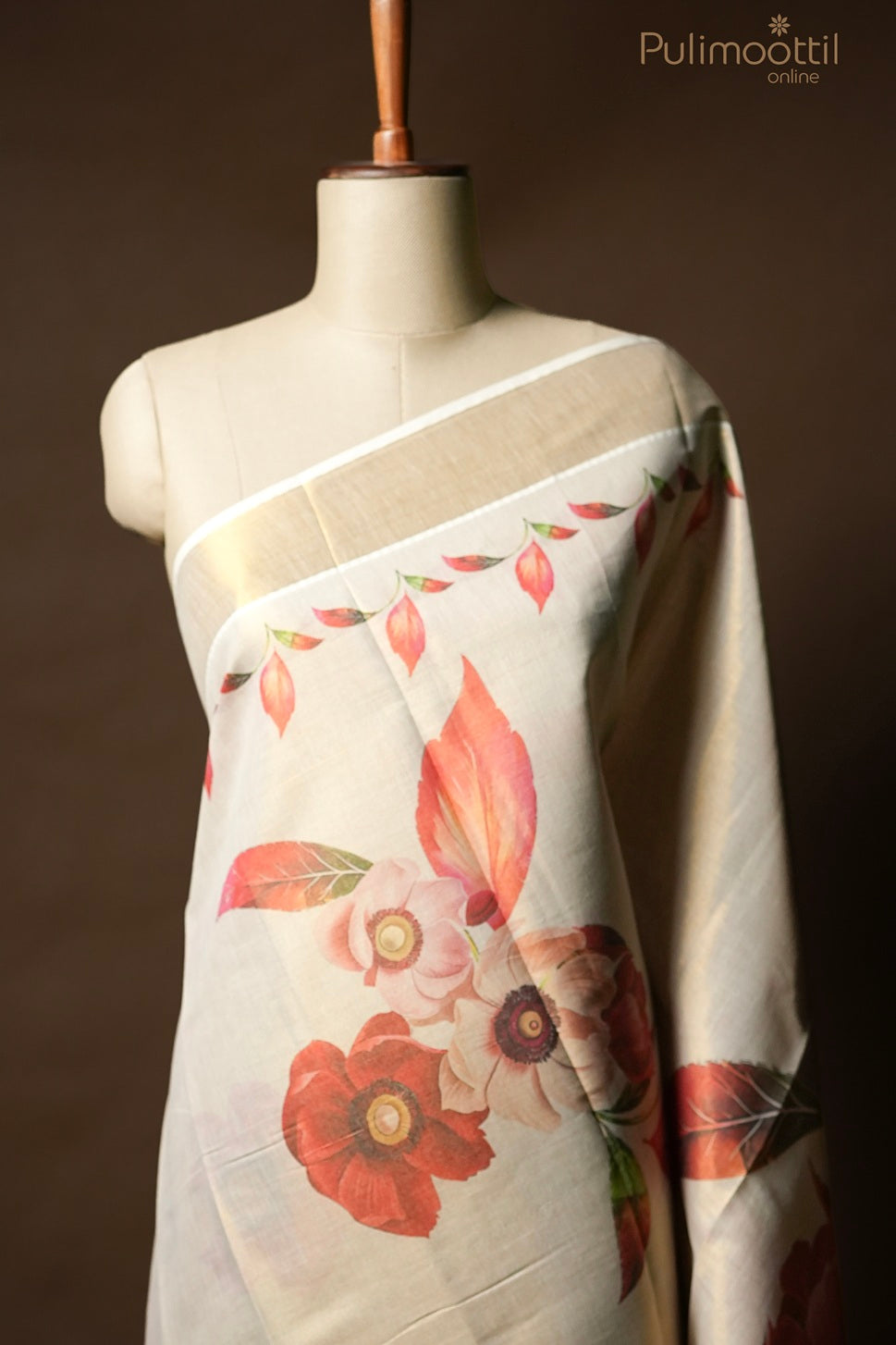 Kerala Traditional Golden Tissue Set Saree