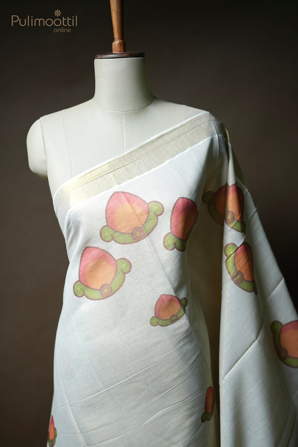 Kerala Traditional Golden Tissue Set Saree