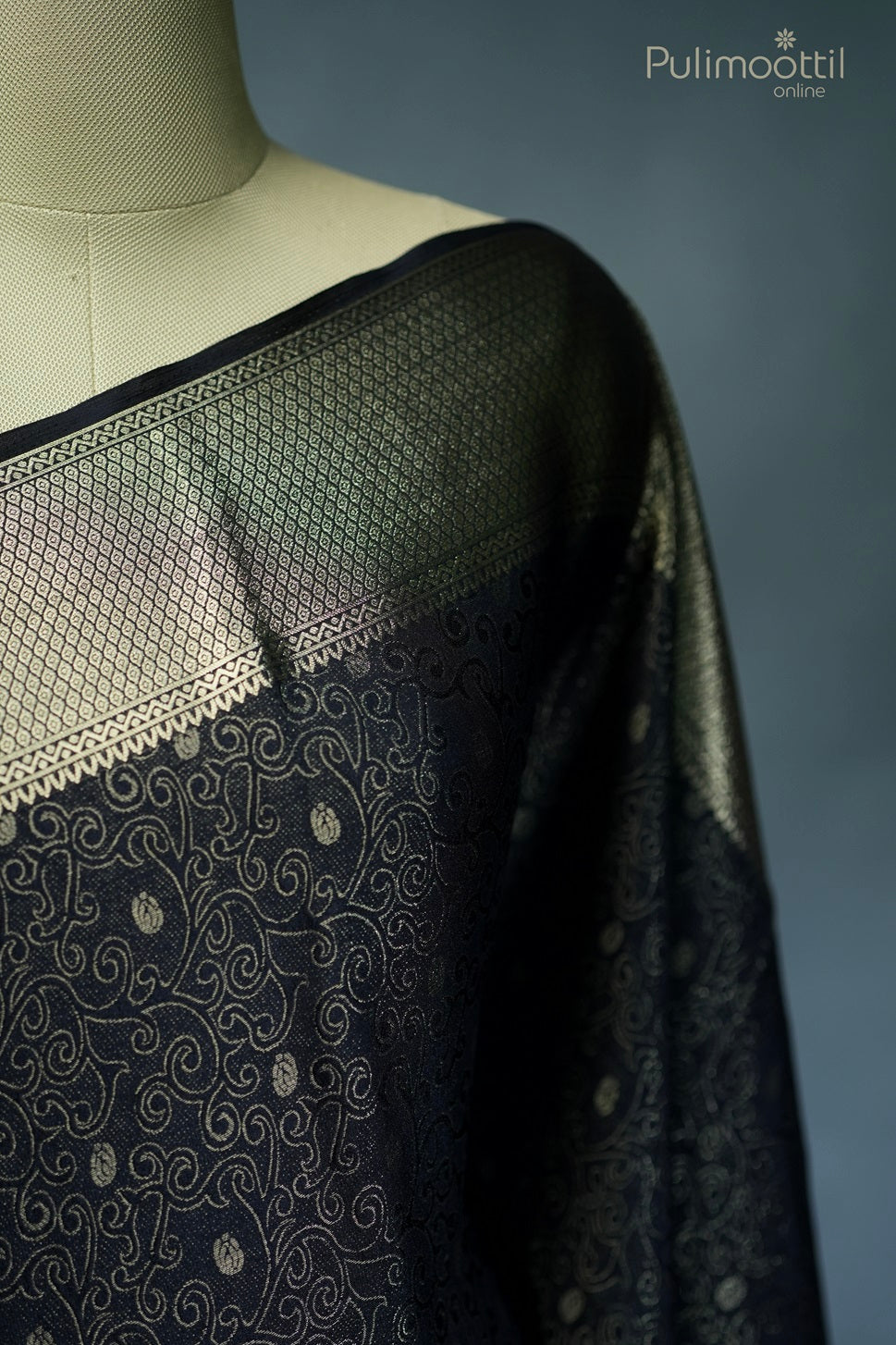 Black Colour Banarasi Saree