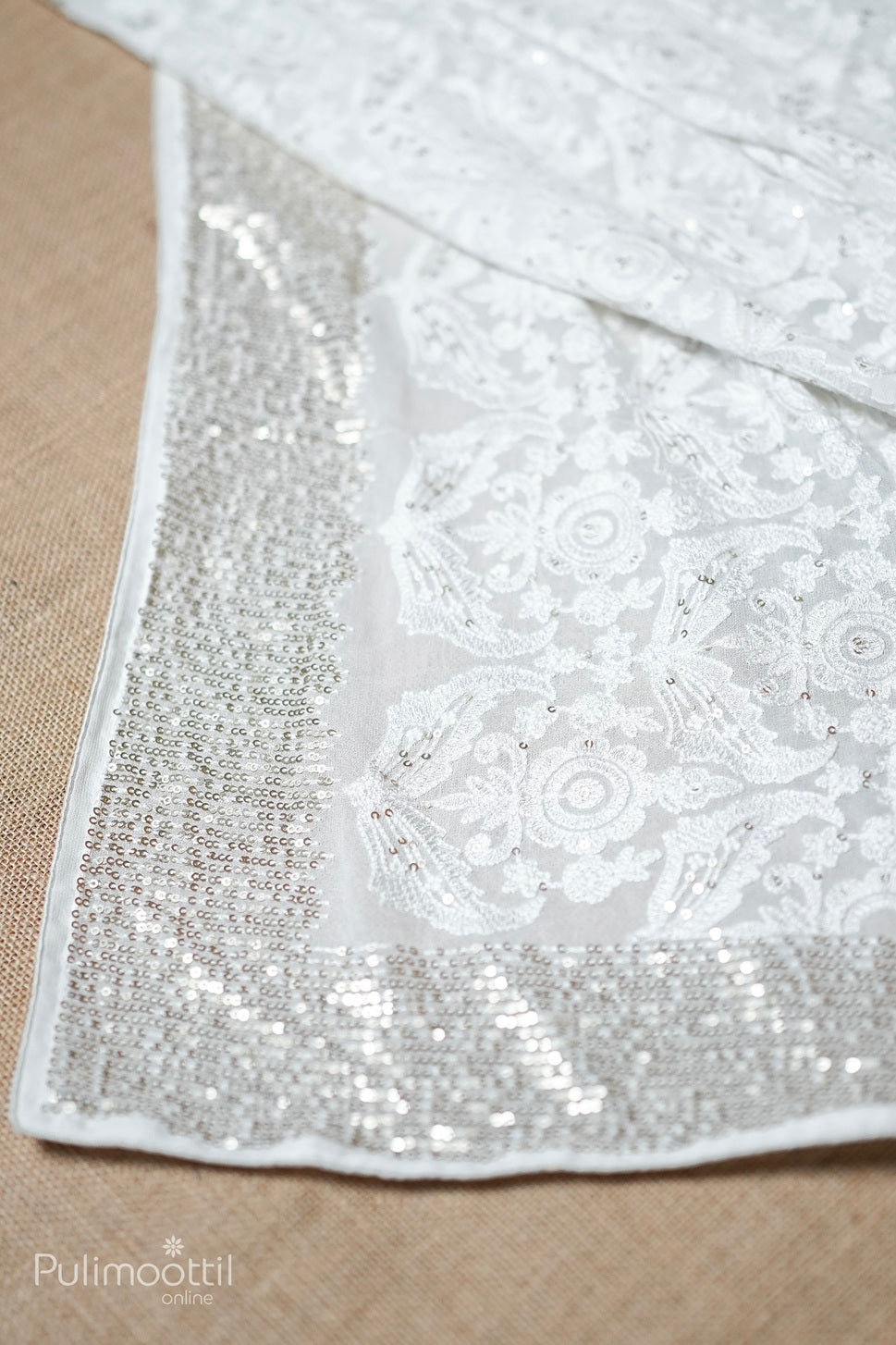 White Colour Georgette Fancy Saree