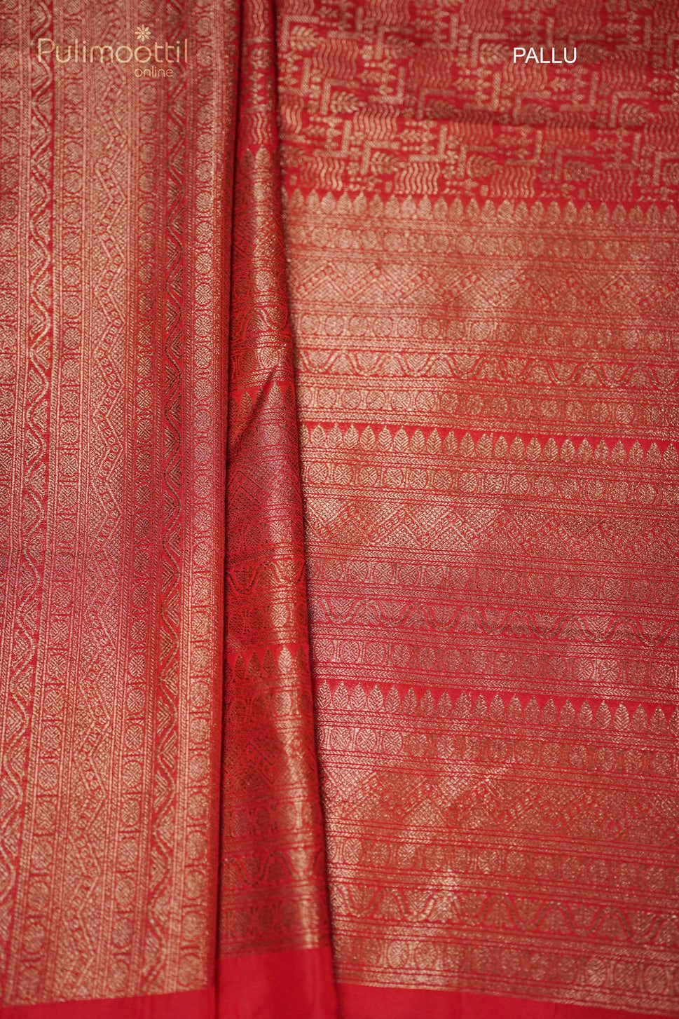 Chilli Red Colour Kattan Silk Saree.