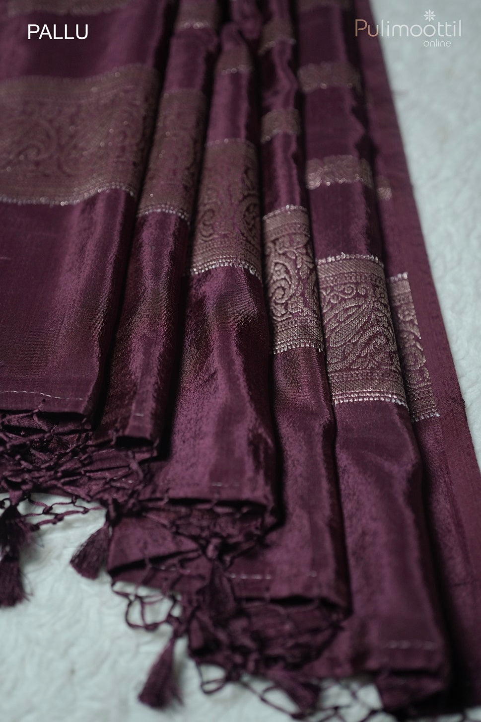 Dark Maroon Colour Chiniya Saree