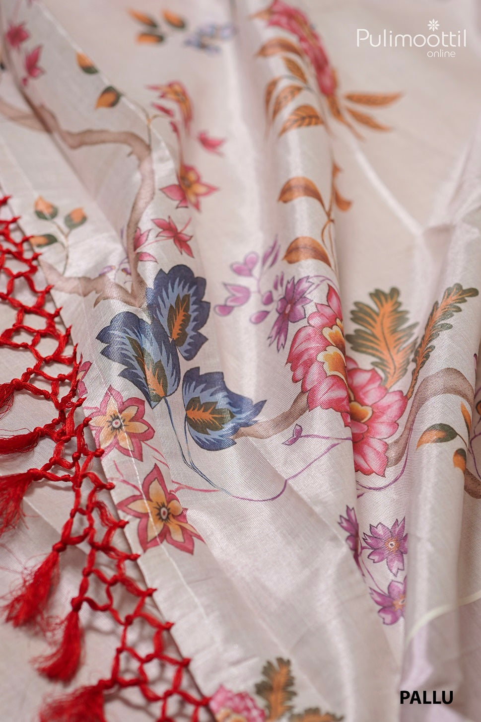 Kerala Rose Gold Tissue Digital Print Set Saree.