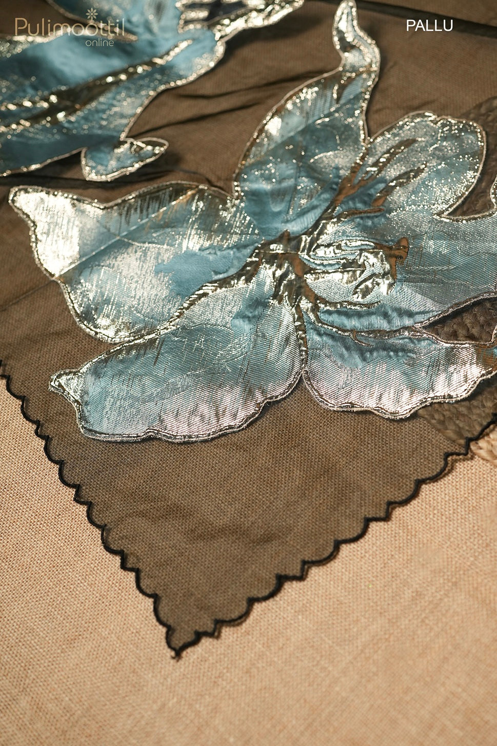 Black Colour Organza Fancy Saree