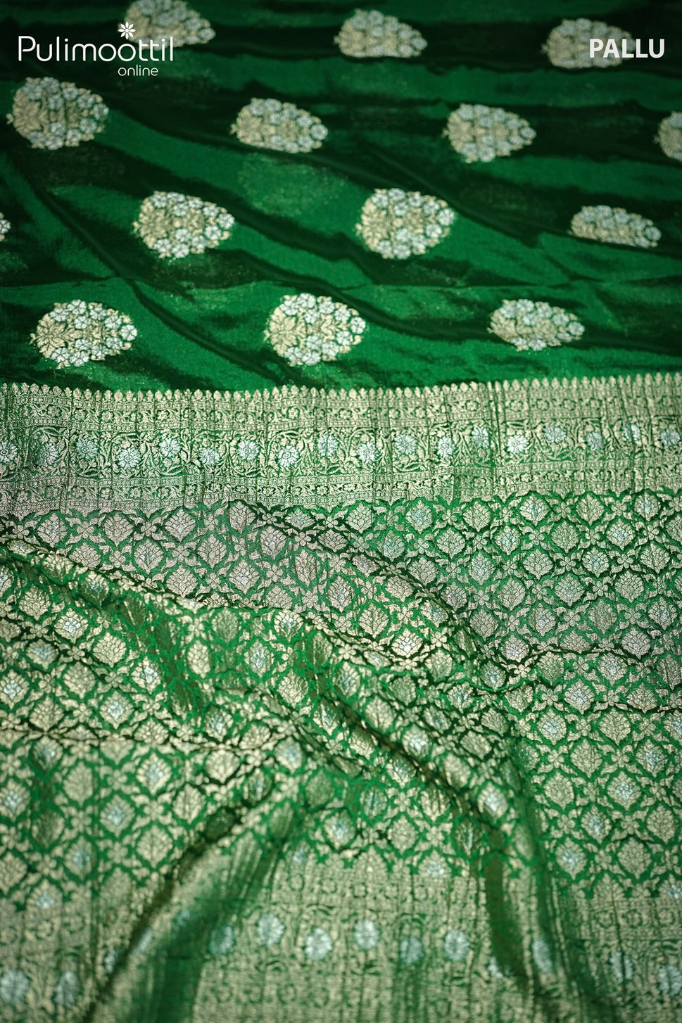 Green Colour Banarasi Silk Saree.